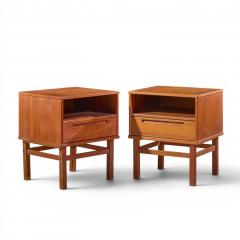 Nils Jonsson Nils Jonsson for T rring M belfabrik Mid Century Danish Teak Nightstands Pair - 4691026