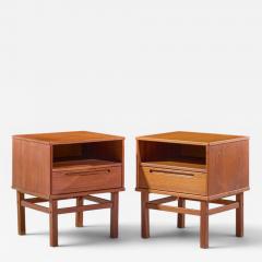 Nils Jonsson Nils Jonsson for T rring M belfabrik Mid Century Danish Teak Nightstands Pair - 4691094