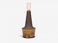 Nils K hler Table Lamp Brown Glazed Stoneware Denmark 1960s - 4803623