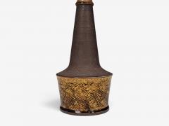 Nils K hler Table Lamp Brown Glazed Stoneware Denmark 1960s - 4803624