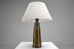 Nils Kahler 613X31 Amber Table Lamps by Nils K hler for K hler Keramik Denmark 1960s - 4717670