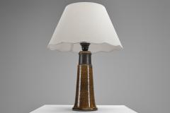 Nils Kahler 613X31 Amber Table Lamps by Nils K hler for K hler Keramik Denmark 1960s - 4717671