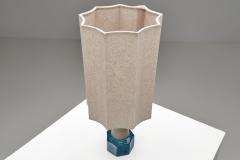 Nils Kahler Blue Glazed Stoneware Table Lamp by Nils K hler Denmark ca 1950s - 4804931