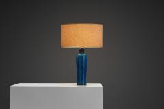 Nils Kahler Blue Glazed Stoneware Table Lamp by Nils and Herman K hler Denmark 1950s - 4580474