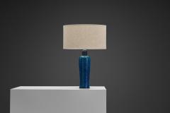 Nils Kahler Blue Glazed Stoneware Table Lamp by Nils and Herman K hler Denmark 1950s - 4580518