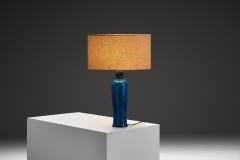 Nils Kahler Blue Glazed Stoneware Table Lamp by Nils and Herman K hler Denmark 1950s - 4580519