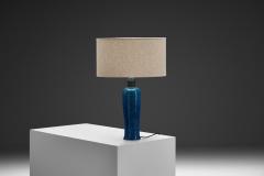 Nils Kahler Blue Glazed Stoneware Table Lamp by Nils and Herman K hler Denmark 1950s - 4580520