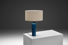 Nils Kahler Blue Glazed Stoneware Table Lamp by Nils and Herman K hler Denmark 1950s - 4580522