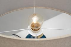 Nils Kahler Blue Glazed Stoneware Table Lamp by Nils and Herman K hler Denmark 1950s - 4580527