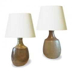 Nils Kahler Duo of Pilgrim Flask Table Lamps by Nils Kahler for Kahler Keramik - 1488951