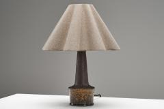 Nils Kahler Glazed Stoneware Table Lamp by Nils K hler for K hler Keramik Denmark ca 1950s - 4776532