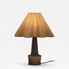Nils Kahler Glazed Stoneware Table Lamp by Nils K hler for K hler Keramik Denmark ca 1950s - 4789257