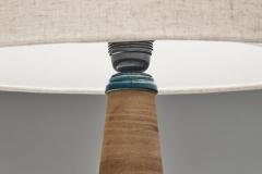 Nils Kahler Glazed Stoneware Table Lamp by Nils K hler for K hler Keramik Denmark ca 1950s - 4776559