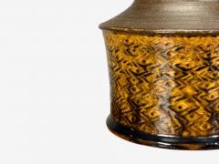 Nils Kahler Nils K hler Large Table Lamp Brown Glazed Stoneware Denmark 1960s - 4802622