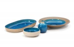 Nils Kahler Nils K hler collection of blue glazed stoneware pieces - 3044619