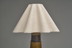 Nils Kahler Stoneware Table Lamp with Amber Glaze by Nils K hler Denmark ca 1950s - 4785109