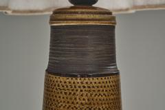 Nils Kahler Stoneware Table Lamp with Amber Glaze by Nils K hler Denmark ca 1950s - 4806374