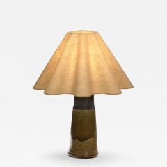 Nils Kahler Stoneware Table Lamp with Amber Glaze by Nils K hler Denmark ca 1950s - 4810052