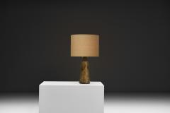 Nils Kahler Table Lamp with Amber Glaze by Nils K hler for K hlers Fabrik Denmark ca 1960s - 4717644
