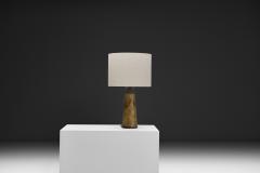 Nils Kahler Table Lamp with Amber Glaze by Nils K hler for K hlers Fabrik Denmark ca 1960s - 4717645