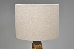 Nils Kahler Table Lamp with Amber Glaze by Nils K hler for K hlers Fabrik Denmark ca 1960s - 4717649