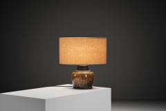 Nils Kahler Yellow Glazed Stoneware Table Lamp by Nils K hler Denmark ca 1950s - 4747020