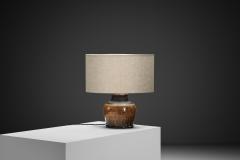 Nils Kahler Yellow Glazed Stoneware Table Lamp by Nils K hler Denmark ca 1950s - 4747021