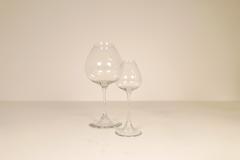 Nils Landberg Large collection Midcentury Orrefors Tulip Glasses Nils Landberg Sweden 1950s - 2369257