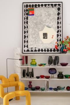 Nils Landberg Mid Century Modern Black Murano Glass by Nils Landberg for Orrefors 1960 - 3652531