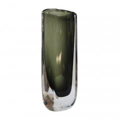 Nils Landberg Midcentury Black Sommerso Murano Glass Vase by Nils Landberg for Orrefors 1960 - 3651909