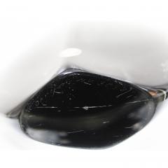 Nils Landberg Midcentury Black Sommerso Murano Glass Vase by Nils Landberg for Orrefors 1960 - 3651957