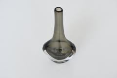 Nils Landberg Nils Landberg black glass Sommerso vase Orrefors Sweden 1950 - 4164887