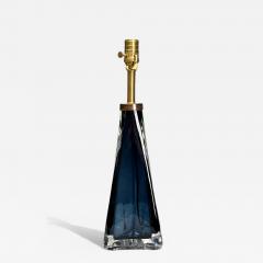 Nils Landberg Swedish Modern Blue Glass Table Lamp Sweden 1960s - 4221985