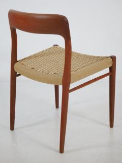 Nils Otto Moller Set of Eight Scandinavian Modern Teak Dining Chairs Designe by Otto Moller - 4172975