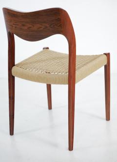 Nils Otto Moller Set of Six Scandinavian Modern Rosewood Dining Chairs by Nils Otto Moller - 4124937