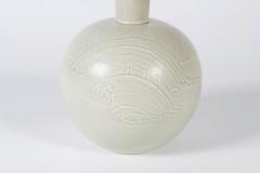 Nils Thorsson Nils Thorsson Vase for Aluminia with Impressed Pattern Denmark 1950s - 238554