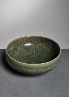 Nils Thorsson Nils Thorsson green ceramic bowl for Royal Copenhagen 1950s - 832443