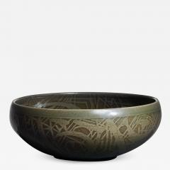 Nils Thorsson Nils Thorsson green ceramic bowl for Royal Copenhagen 1950s - 834413