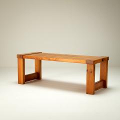 Nils Troed Solid Pine Bench or Coffee Table By Nils Troed for Glasm ster Sweden 1960s - 2375669