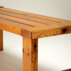 Nils Troed Solid Pine Bench or Coffee Table By Nils Troed for Glasm ster Sweden 1960s - 2375670