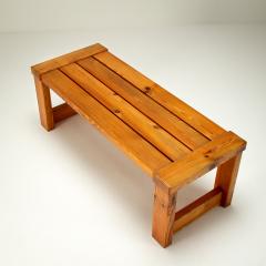 Nils Troed Solid Pine Bench or Coffee Table By Nils Troed for Glasm ster Sweden 1960s - 2375671