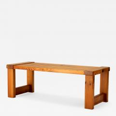 Nils Troed Solid Pine Bench or Coffee Table By Nils Troed for Glasm ster Sweden 1960s - 2378794