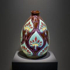 Nimy 1933 Art Deco Vase with Polychrome Glaze - 4312915