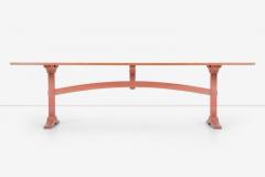 Nine Foot Hand Crafted Free Edge Trestle Table by Don Braden - 2894918