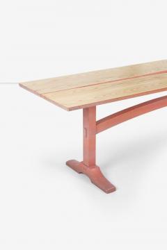 Nine Foot Hand Crafted Free Edge Trestle Table by Don Braden - 2894966