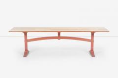 Nine Foot Hand Crafted Free Edge Trestle Table by Don Braden - 2894968
