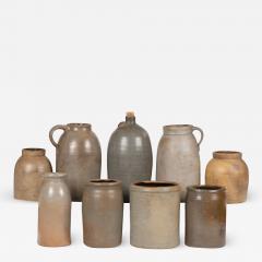 Nine Stoneware Bottles Jugs and Jars - 1937558