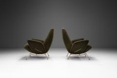 Nino Zoncada Pair of Mid Century Lounge Chairs with Metal Legs by Nino Zoncada Italy 1950s - 3888965