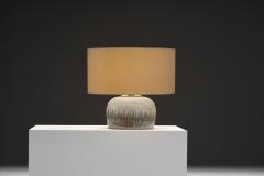 Nis Stougaard Stoneware Rounded Table Lamp by Nis Stougaard Attr Denmark ca 1950s - 4776360