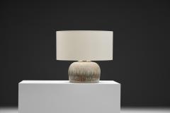 Nis Stougaard Stoneware Rounded Table Lamp by Nis Stougaard Attr Denmark ca 1950s - 4776451